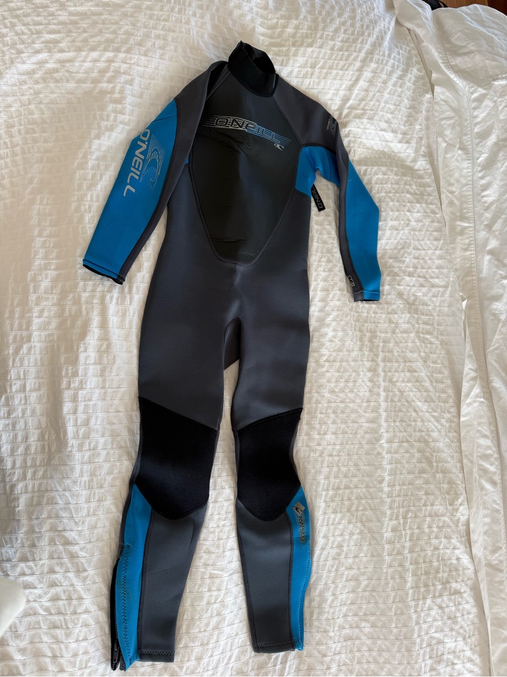 O'Neill youth reactor 3/2mm full-Length Black and Blue Wetsuit